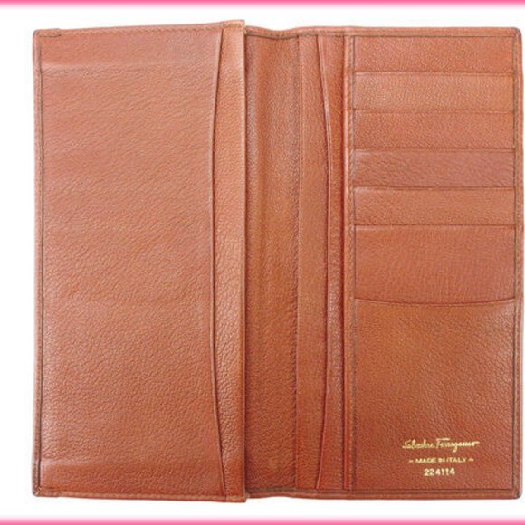 Salvatore Ferragamo Wallet Purse Long Wallet Brown Woman Authentic Used Y1085 - Picture 5 of 6